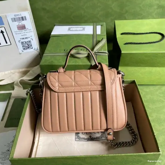 Hyper Peter GUCCI Bag Mini Marmont GG Top Handle 0602